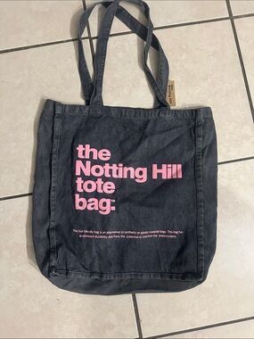 NWT Notting Hill Tote Bag – Black with Pink Print